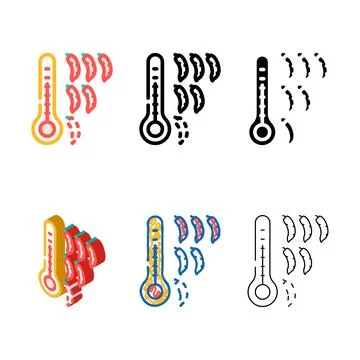 Chilli pepper spice scale variants color icon vector Stock Illustration