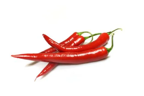 Chilli pepper on white background Stock Photos
