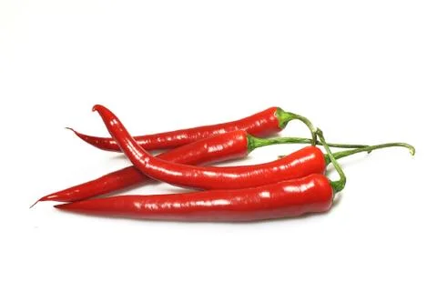 Chilli pepper on white background Stock Photos