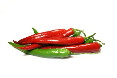 Chilli pepper on white background Stock Photos