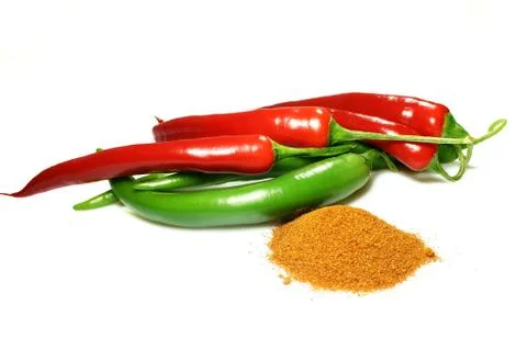 Chilli pepper on white background Stock Photos