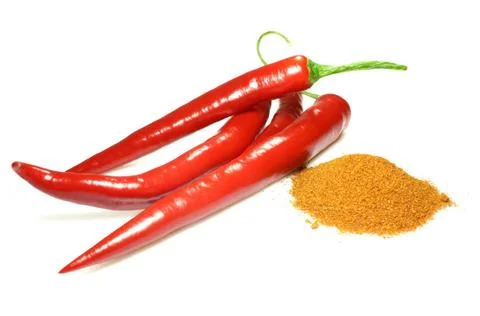 Chilli pepper on white background Stock Photos