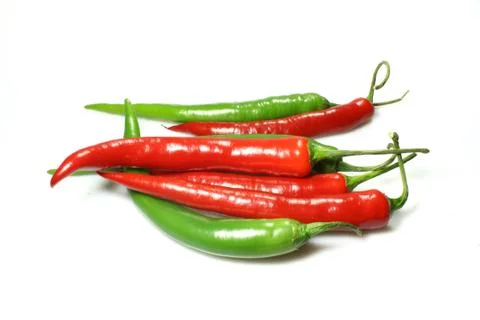 Chilli pepper on white background Stock Photos