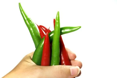 Chilli pepper on white background Stock Photos