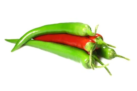 Chilli pepper on white background Stock Photos