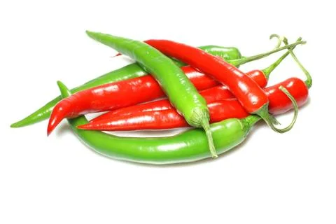 Chilli pepper on white background Stock Photos
