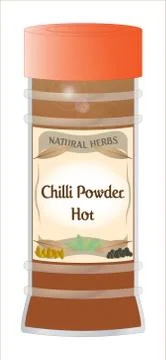 Chilli powder hot Stock Illustration
