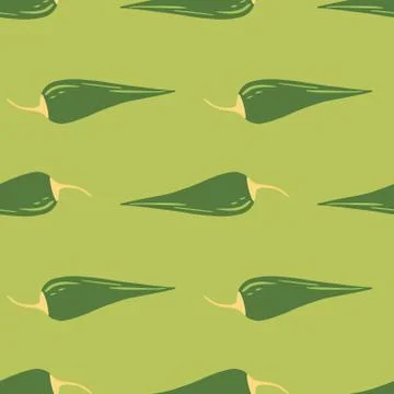 Chilli seamless pattern in doodle style. Hot chile peppers wallpaper. Creativ Stock Illustration