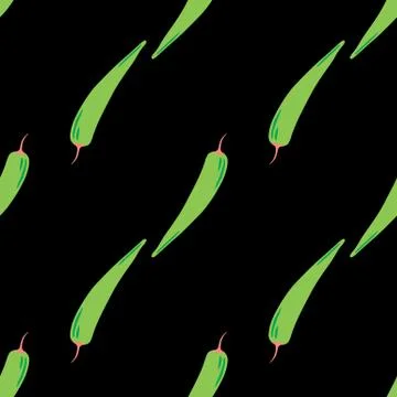 Chilli seamless pattern in doodle style. Hot chile peppers wallpaper. Creativ 스톡 일러스트