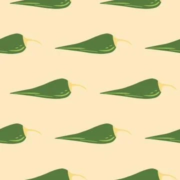 Chilli seamless pattern in doodle style. Hot chile peppers wallpaper. Creativ 스톡 일러스트