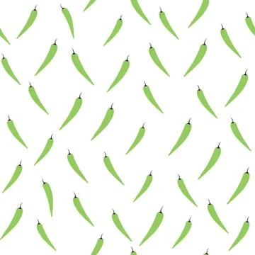 Chilli seamless pattern in doodle style. Hot chile peppers wallpaper. Creativ 스톡 일러스트