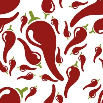 Chilli seamless pattern Stock Illustration
