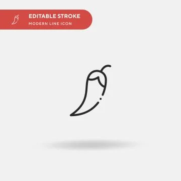 Chilli Simple vector icon. Illustration symbol design template for web mobile イラスト素材