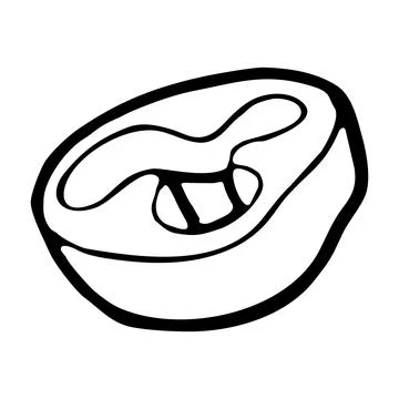Chilli slice. Vector vintage engraving on white background Stock Illustration