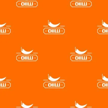 Chilli spice pattern vector orange Illustrazione stock