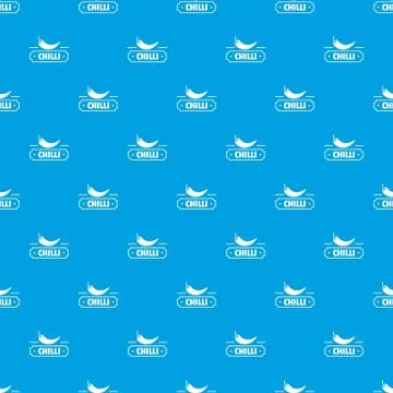 Chilli spice pattern vector seamless blue Stockillustratie