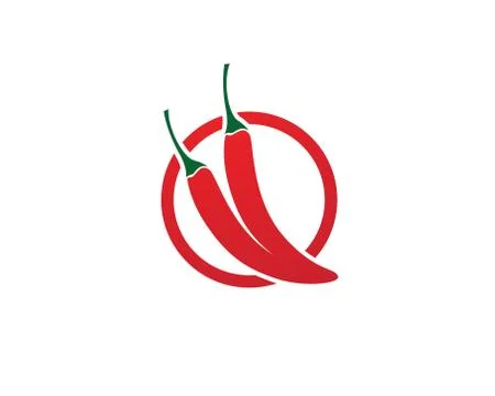 Chilli vector template logo and symbol Stock Illustration