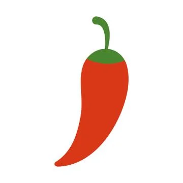 Chilli vegetable flat style icon vector design Stock Illustration