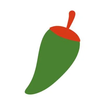 Chilli vegetable flat style icon vector design イラスト素材