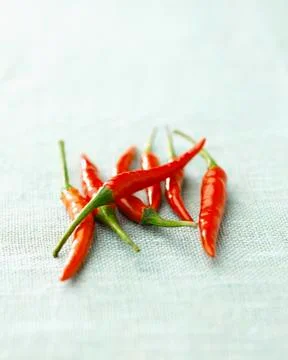 Chillies in a heap Stock Photos