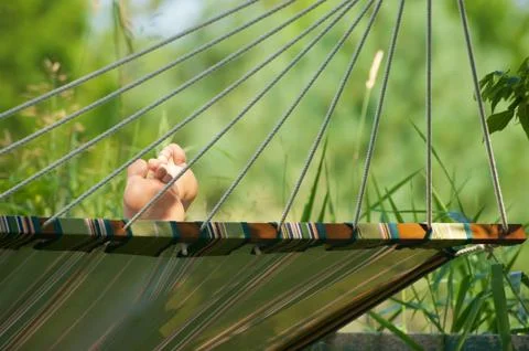 Chillin' in the hammock. Stock Photos