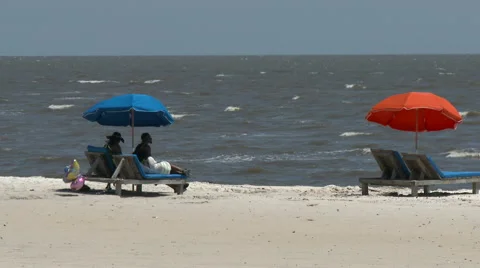 Chillin' at the windy Beach Video stock 54711942