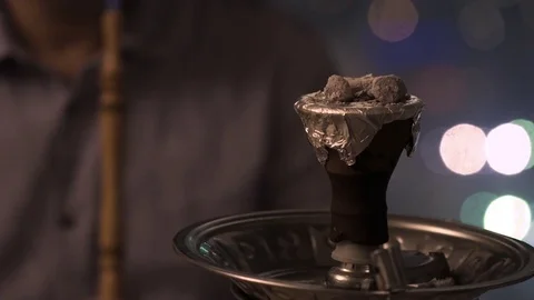Chilling and smoking hookah Stock Footage 73639461