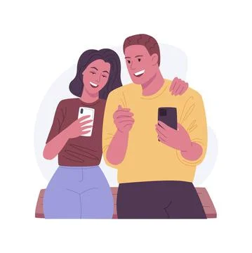 Chilling at the bench isolated cartoon vector illustrations. Illustrazione stock