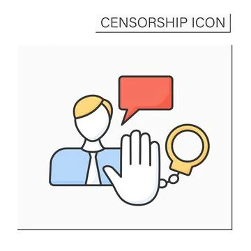 Chilling effect color icon Stock Illustration