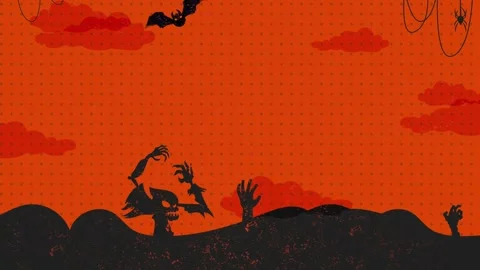 Chilling Halloween 4K UHD Motion Backdrop with Atmospheric Horror Elements .. Stock-Footage 346299319