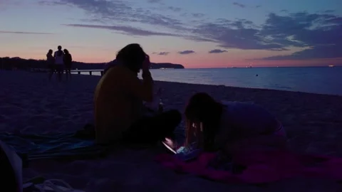 Chilling out at the beach Stock Footage 150589177