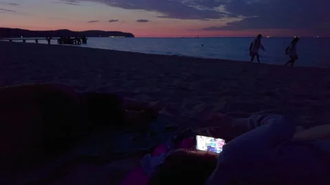 Chilling out at the beach Stock Footage 150589278