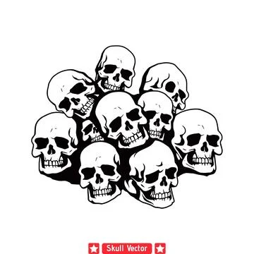 Chilling Skull Vector  Frozen in Time, Eternal in Design 스톡 일러스트
