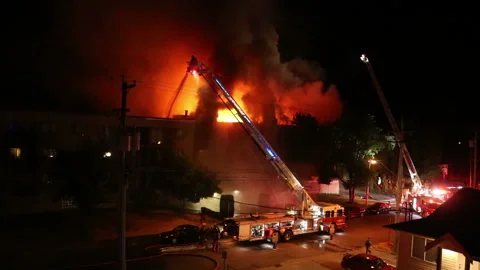 Chilliwack Apartment Fire Video stock 158520677