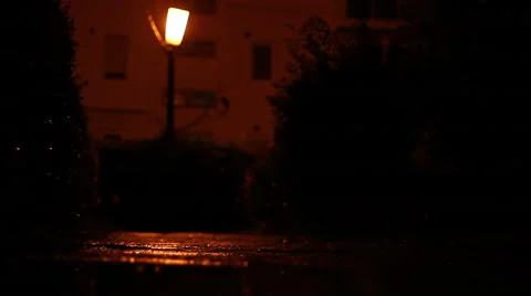 Chilly Wet Night Stock Footage 46112340