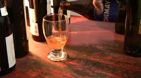 Chimay beer 스톡 동영상 8824952