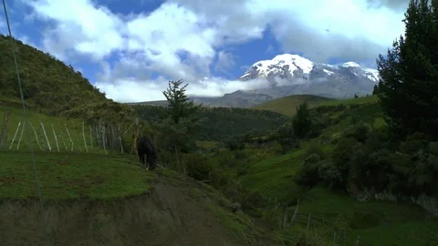 Chimborazo in the Distance Stock Footage 85937067