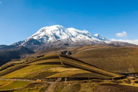 Chimborazo at sunset Stock Photos