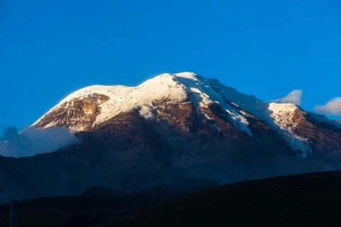 Chimborazo at sunset Stock Photos