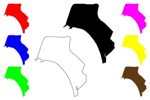 Chimbote city (Republic of Peru) map vector illustration, scribble sketch Chi Stock Illustration