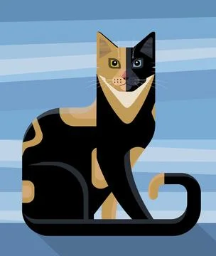 Chimera cat Stock Illustration