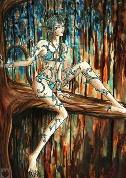 The Chimera of Cerulean Stock Illustration