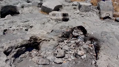 Chimera mountain, Turkey on the slope of which natural gas burns continuously Stock Footage 169070672