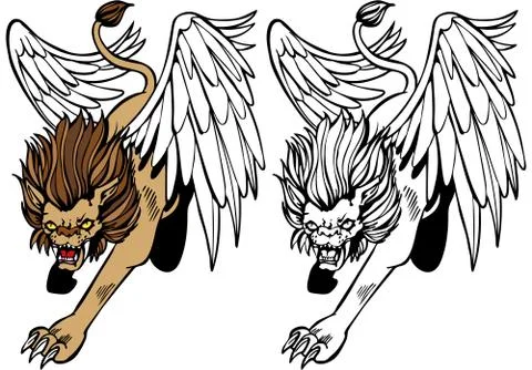 Chimera set Stock Illustration