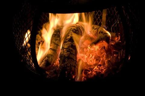 Chiminea Fire Stock Photos