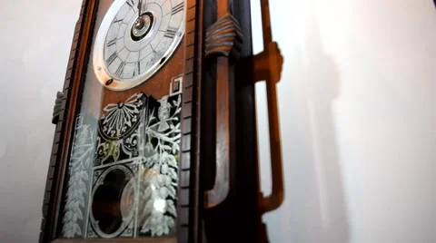 Chiming Mantel Clock white background Video stock 45425048