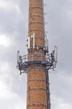 Chimney base stations Stock Photos