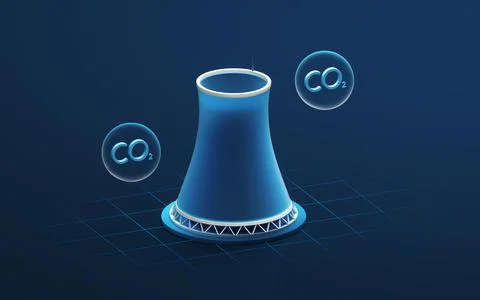 Chimney with blue background, 3d rendering. Stock Illustration