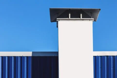 Chimney on building rooftop Stock Photos