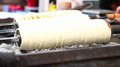 Chimney cake Stock Footage 8993261